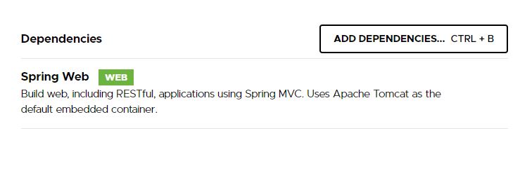 Spring boot - Adding dependencies with Spring Initializer